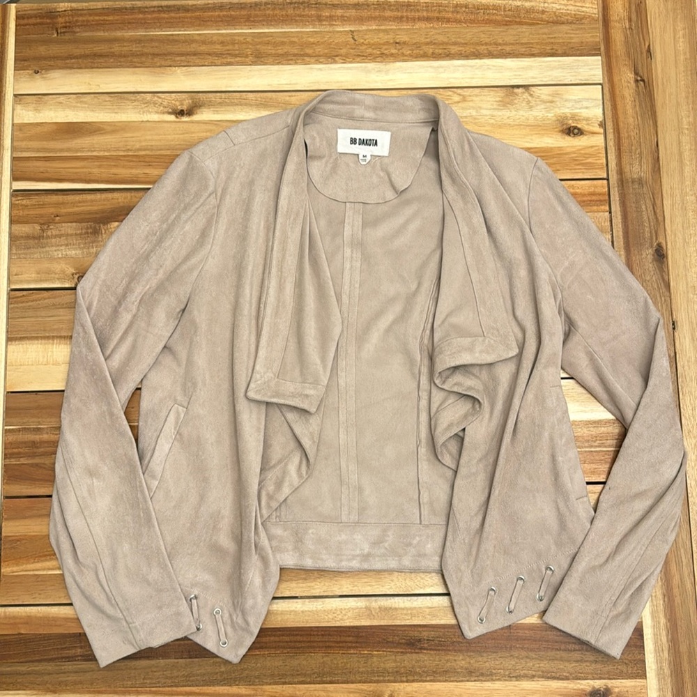 BB DAKOTA suede drape jacket